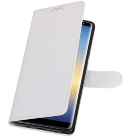 Galaxy Note 8 Wallet Fall Buchtyp Mappenkasten Weiß