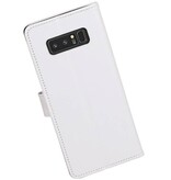 Galaxy Note 8 Wallet Fall Buchtyp Mappenkasten Weiß