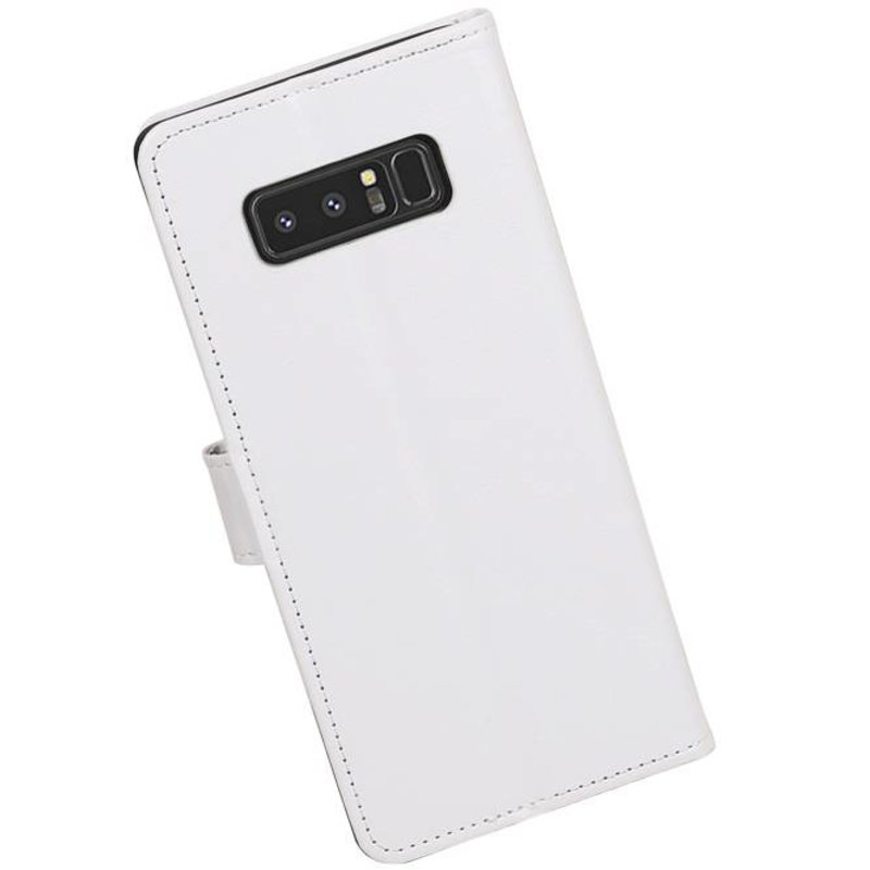 Galaxy Note 8 Wallet Fall Buchtyp Mappenkasten Weiß