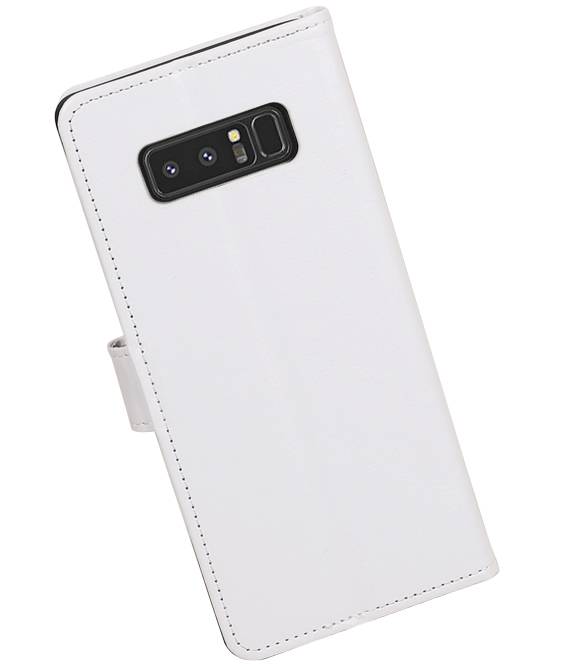 Galaxy Note 8 Wallet Type de livre de cas portefeuille cas blanc