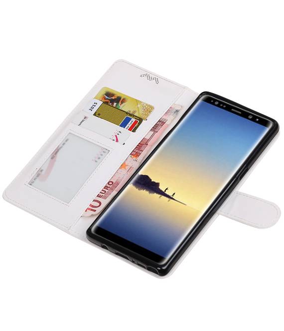 Galaxy Note 8 Portemonnee hoesje booktype wallet case Wit