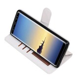 Galaxy Note 8 Wallet Fall Buchtyp Mappenkasten Weiß