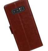 Galaxy Note 8 Wallet case booktype wallet case Brown