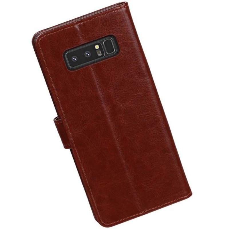 Galaxy Note 8 Wallet case booktype wallet case Brown