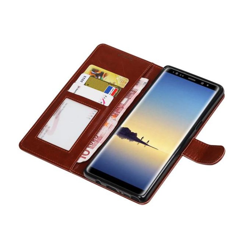 Galaxy Note 8 Wallet case booktype wallet case Brown