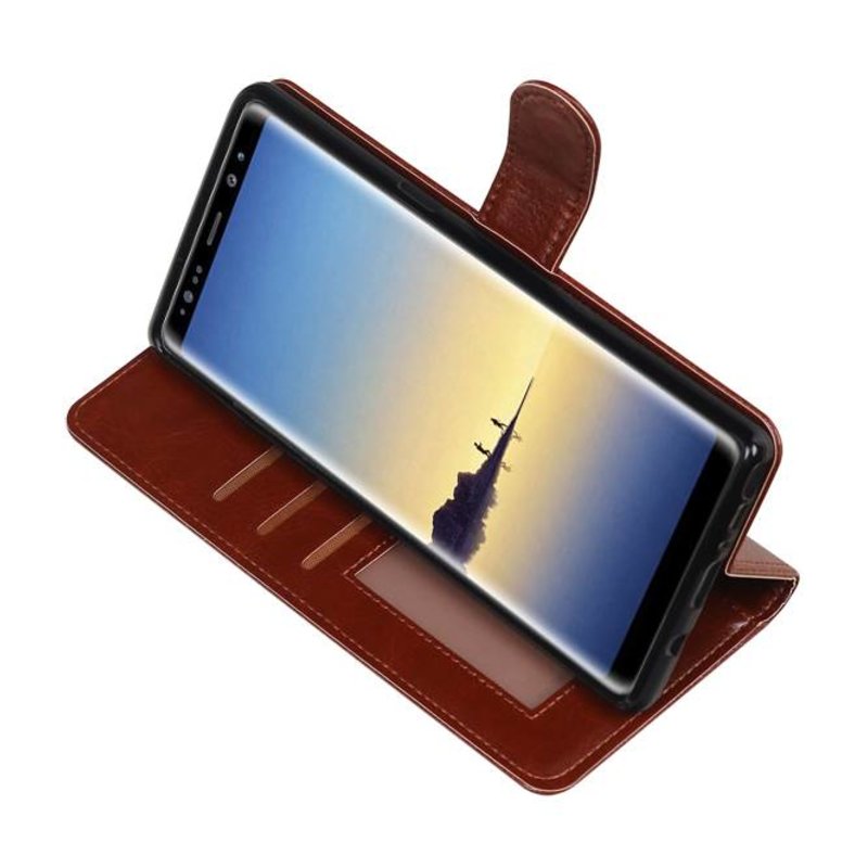 Galaxy Note 8 Wallet case booktype wallet case Brown