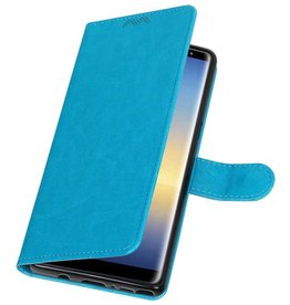 Galaxy Note 8 Portemonnee hoesje booktype wallet case Turquoise