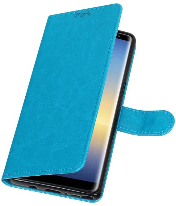 Galaxy Note 8 Wallet Type de livre de cas portefeuille cas Turquoise