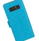 Galaxy Note 8 Wallet Type de livre de cas portefeuille cas Turquoise