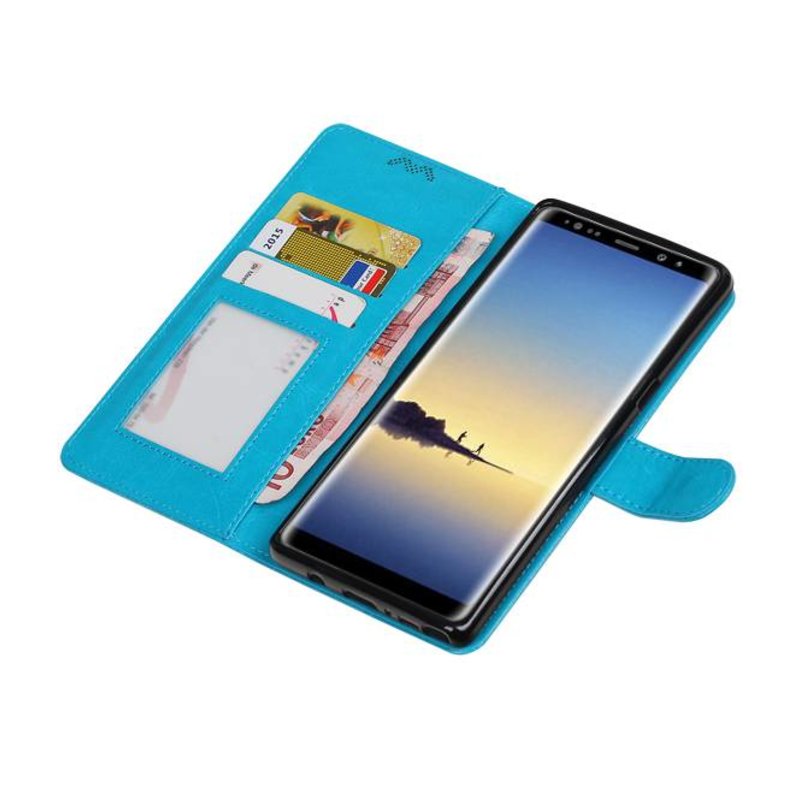 Galaxy Note 8 Portafoglio caso tipo caso libro portafoglio Turchese