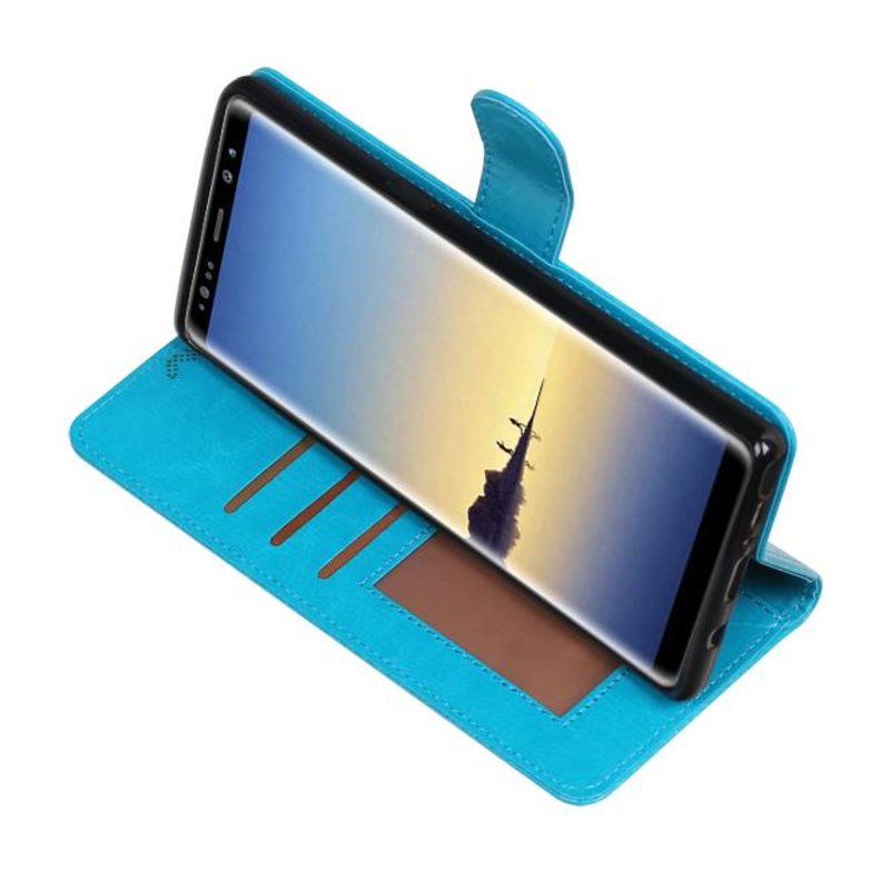 Galaxy Note 8 Wallet tilfælde bog typen tegnebog tilfælde Turkis