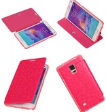 Caso Tipo EasyBook para la nota 4 N910F rosa