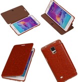 Easy Booktype hoesje voor Galaxy Note 4 N910F Bruin