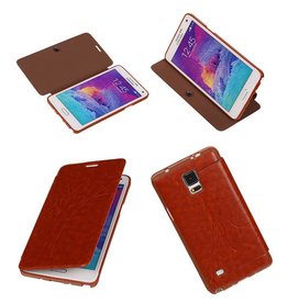 Caso Tipo EasyBook per il Galaxy Note 4 N910F Brown