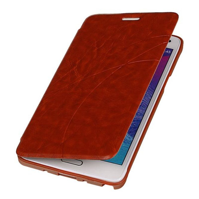 Caso Tipo EasyBook per il Galaxy Note 4 N910F Brown