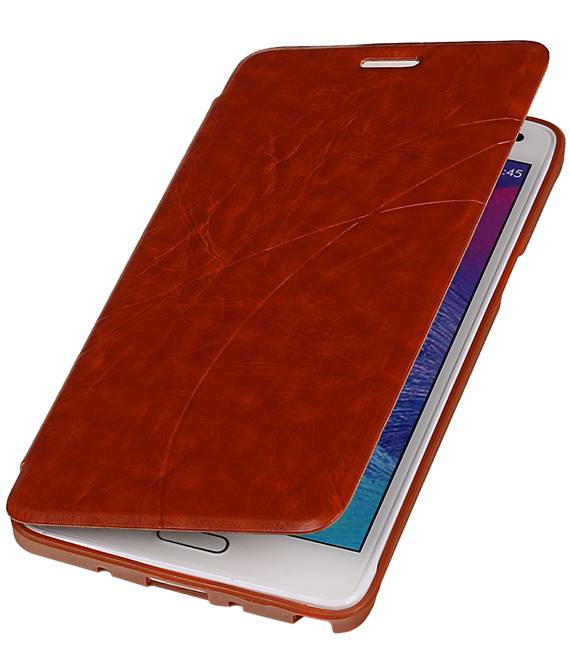 Caso Tipo EasyBook per il Galaxy Note 4 N910F Brown