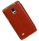 Caso Tipo EasyBook per il Galaxy Note 4 N910F Brown