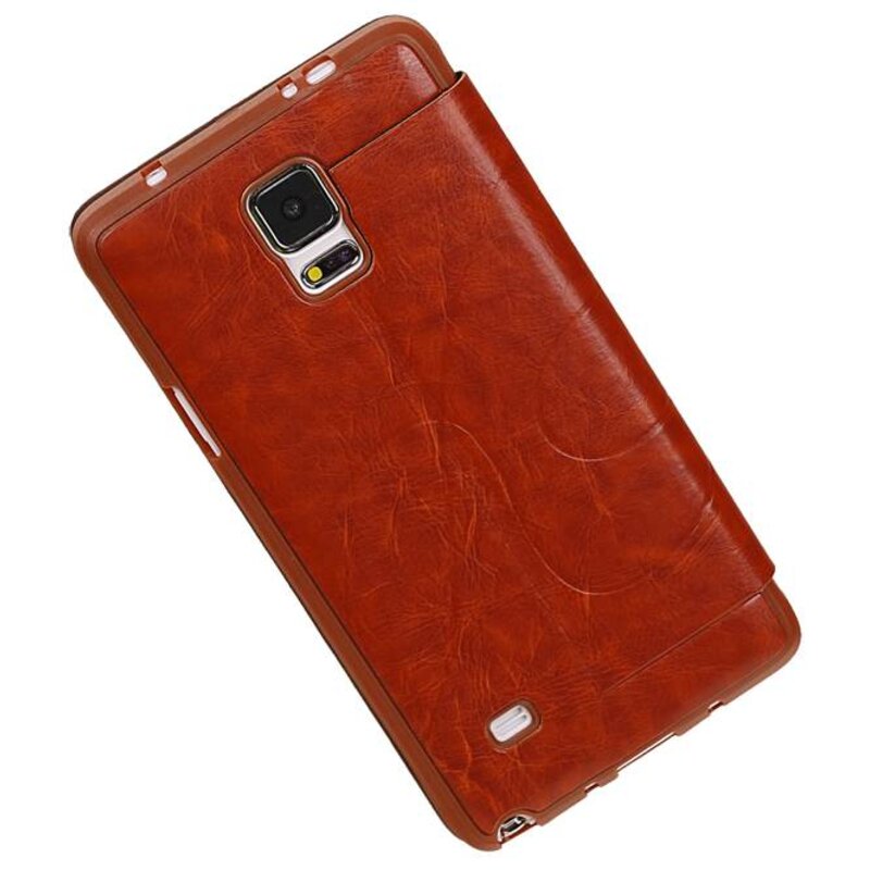 Caso Tipo EasyBook per il Galaxy Note 4 N910F Brown