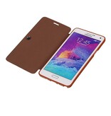 Caso Tipo EasyBook per il Galaxy Note 4 N910F Brown