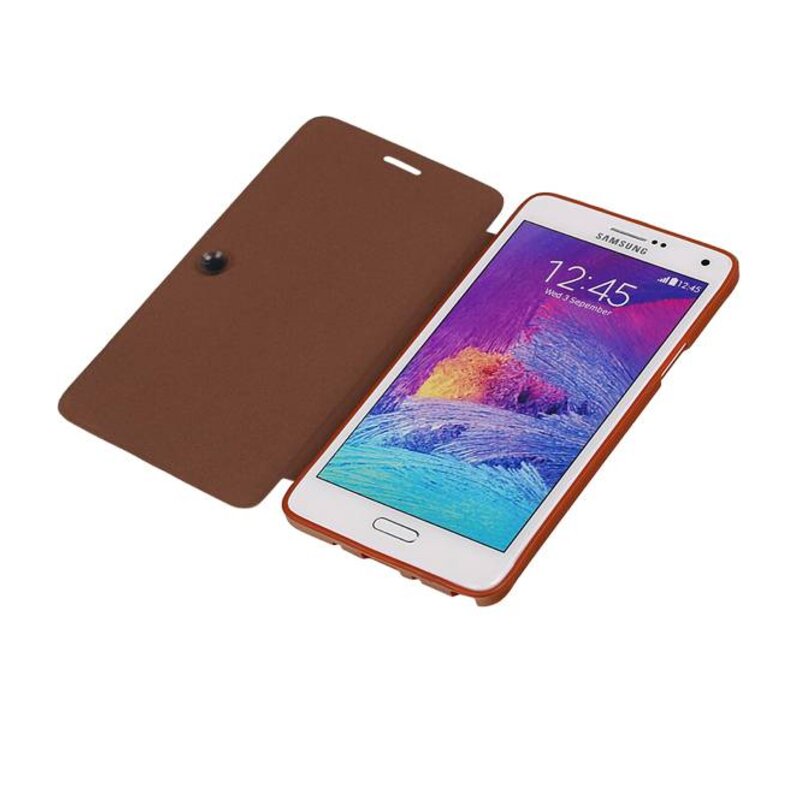 Caso Tipo EasyBook per il Galaxy Note 4 N910F Brown