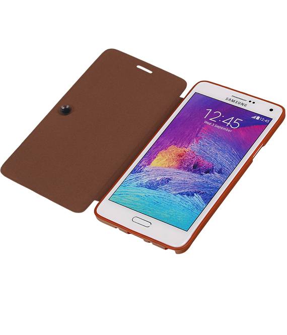 Easy Booktype hoesje voor Galaxy Note 4 N910F Bruin