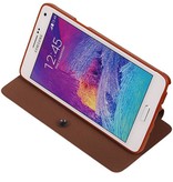 Caso Tipo EasyBook per il Galaxy Note 4 N910F Brown