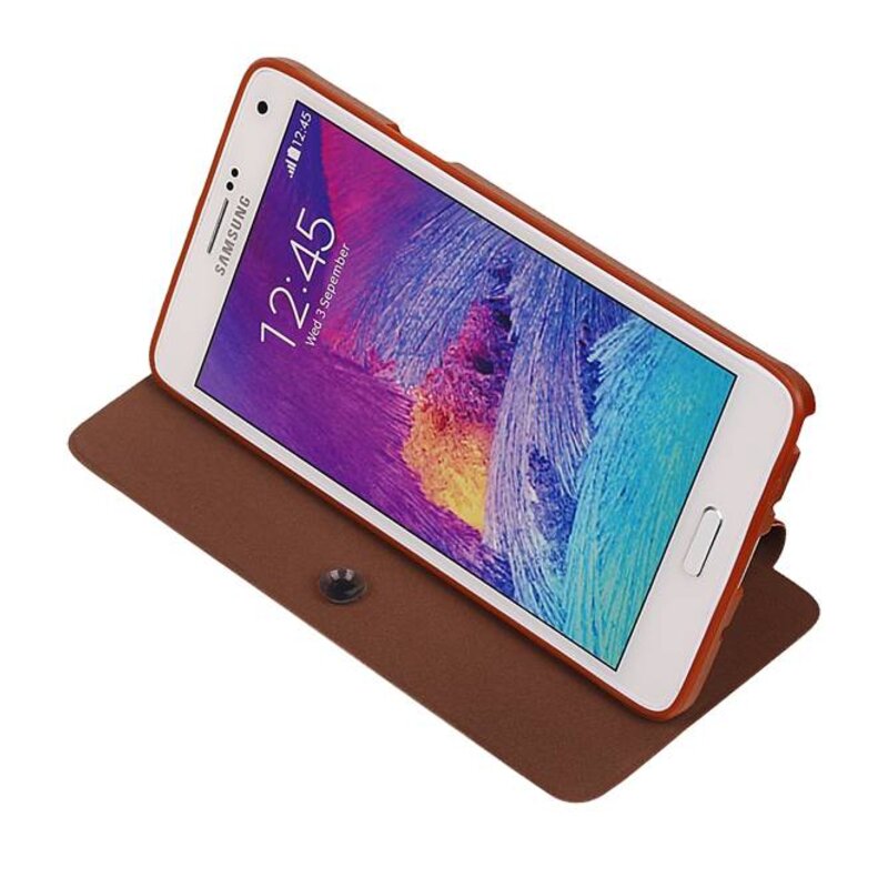 Caso Tipo EasyBook per il Galaxy Note 4 N910F Brown