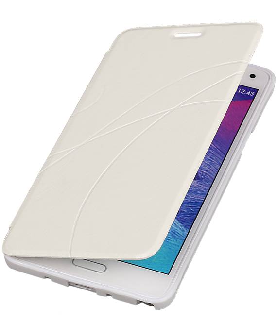 Caso Tipo EasyBook per il Galaxy Note 4 N910F Bianco