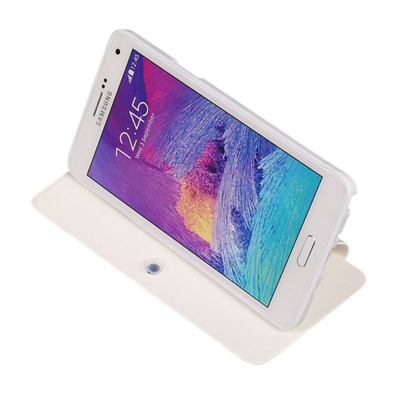 Caso Tipo EasyBook per il Galaxy Note 4 N910F Bianco