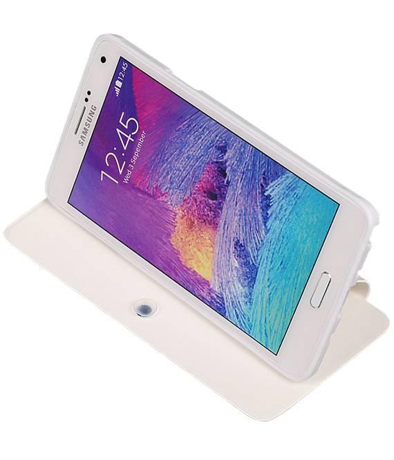 Easy Booktype hoesje voor Galaxy Note 4 N910F Wit