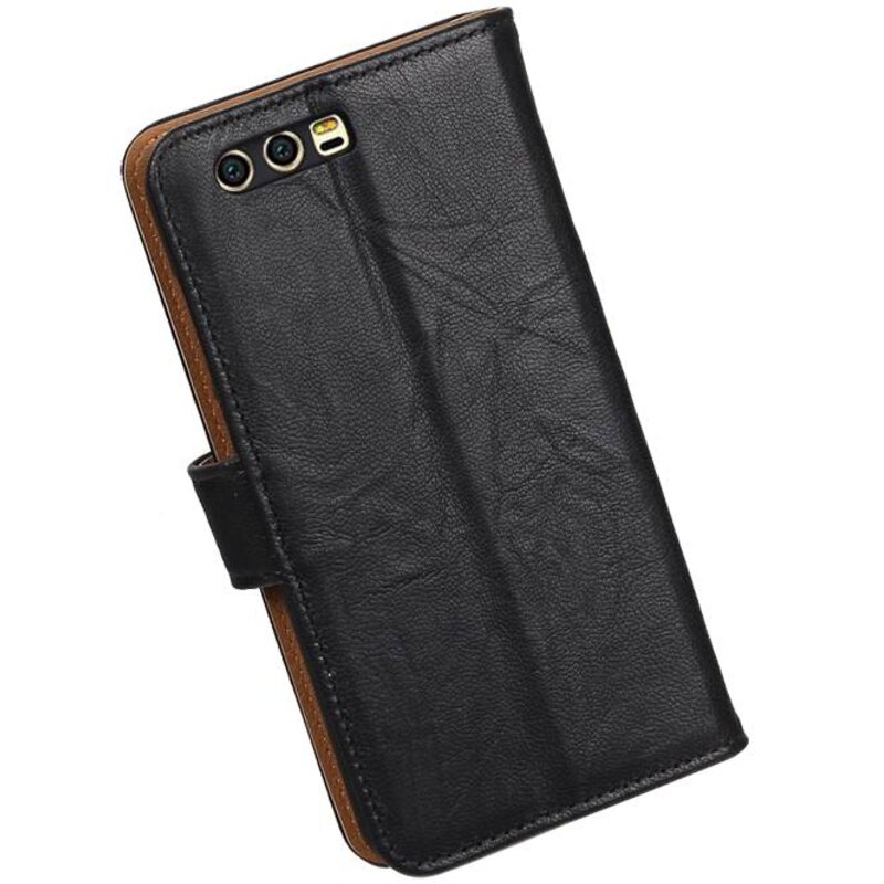 Case Lavé livre en cuir de style pour 9 Honor Noir