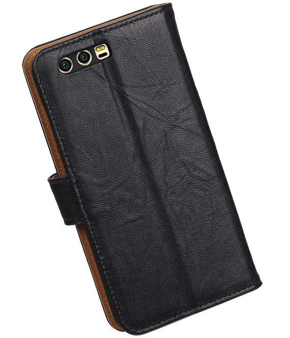 Washed Leather Bookstyle Case for Honor 9 Black