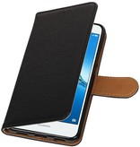 Washed Leather Bookstyle Case for Huawei Y7 / Y7 Prime Black