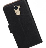 Washed Leather Bookstyle Case for Huawei Y7 / Y7 Prime Black