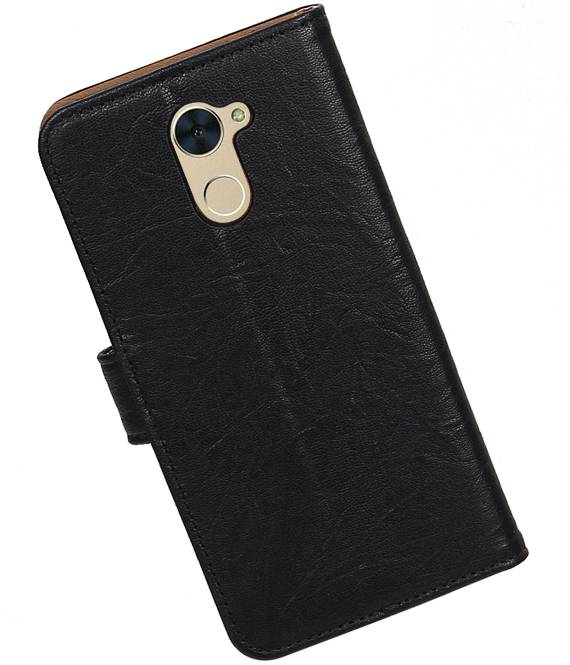 Washed Leather Bookstyle Case for Huawei Y7 / Y7 Prime Black