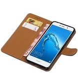 Washed Leather Bookstyle Case for Huawei Y7 / Y7 Prime Black