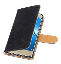 Huawei P9 Lite mini Portemonnee hoesje wallet case Zwart