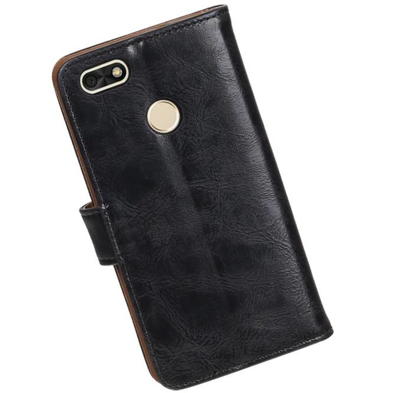 Huawei P9 Lite mini Portemonnee hoesje wallet case Zwart