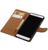 Washed Leather Bookstyle Case for Huawei P9 Lite mini Black