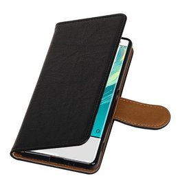 Se lavan caso del estilo del libro de cuero para Sony Xperia XA Negro