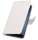 Galaxy A8 / A5 2018 caja de la carpeta caso de libros cartera blanca