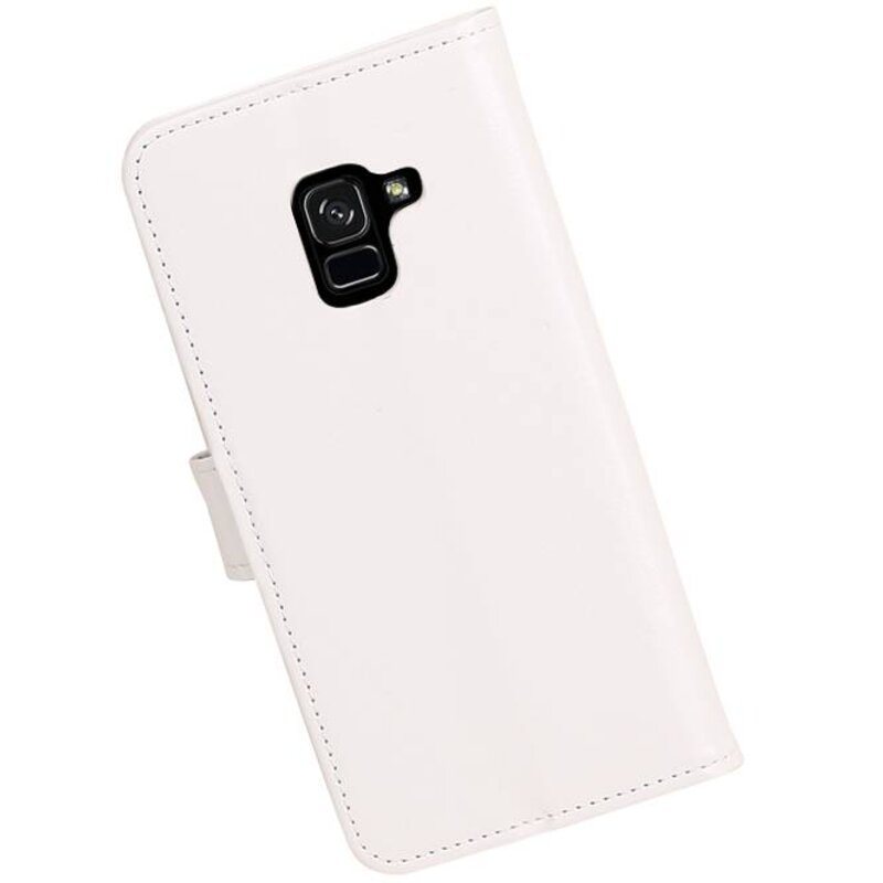 Galaxy A8 / A5 2018 caja de la carpeta caso de libros cartera blanca