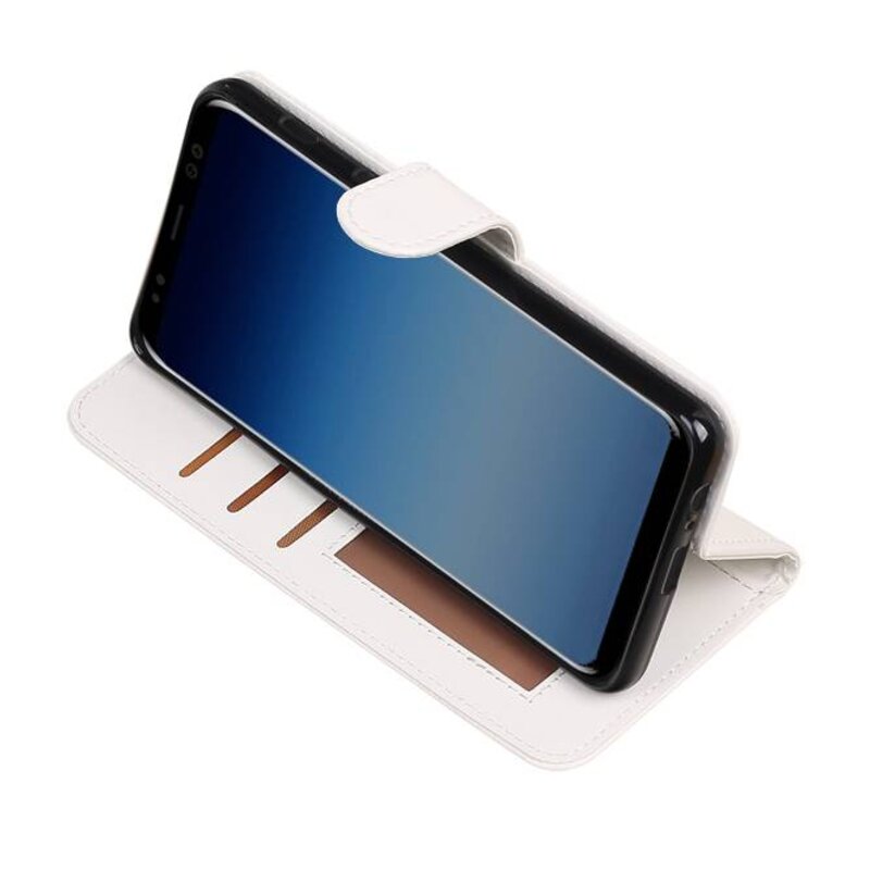 Galaxy A8 / A5 2018 Portemonnee hoesje booktype wallet case Wit