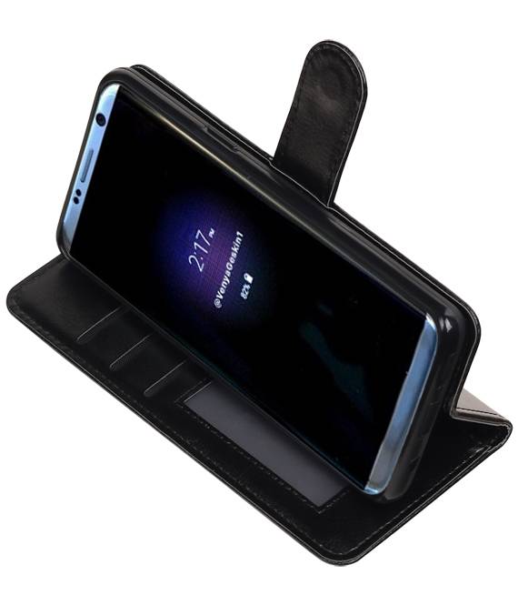 Galaxy S9 Etui portefeuille booktype portefeuille noir cas