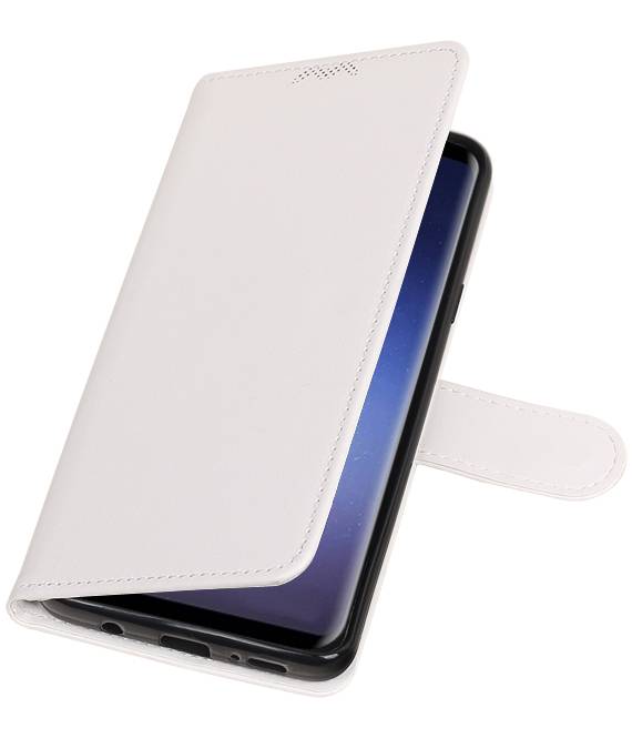 Galaxy S9 Inoltre cassa del raccoglitore del caso Tipo di libri portafoglio Bianco