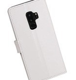 Galaxy S9 plus Type de livre d'étui portefeuille porte-monnaie étui blanc