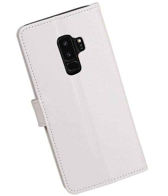 Galaxy S9 plus Type de livre d'étui portefeuille porte-monnaie étui blanc