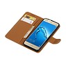 Huawei P9 Lite mini Portemonnee hoesje wallet case Bruin