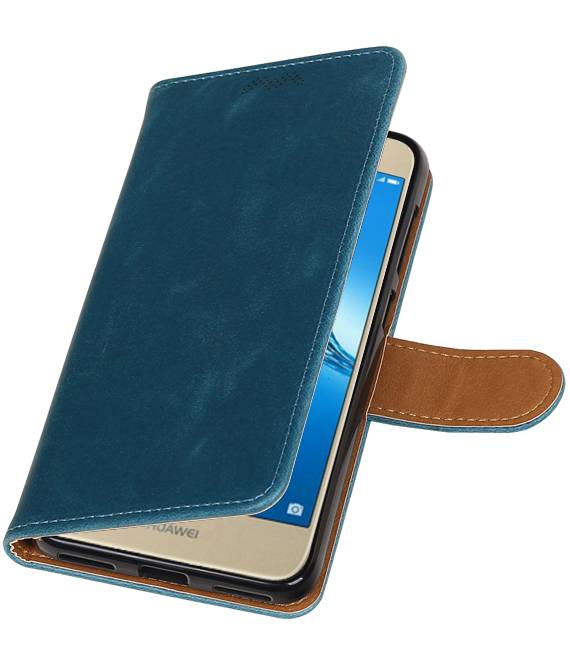 Huawei P9 Lite mini Portemonnee hoesje wallet case D.Blauw