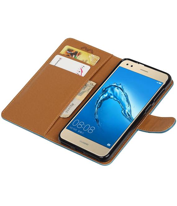 Huawei P9 Lite mini Portemonnee hoesje wallet case D.Blauw